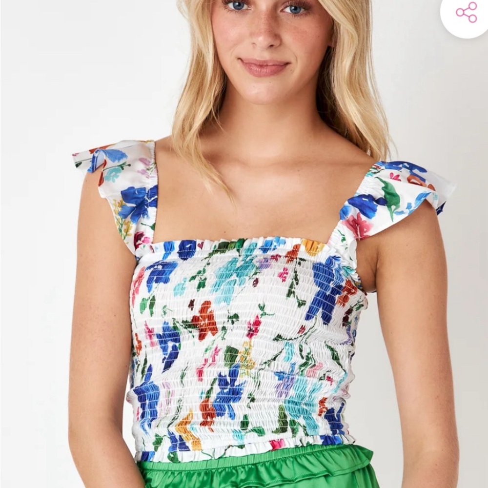 Cake For Dinner -Ariela Ruffle Top Summer Bloom - Picture 2 of 6